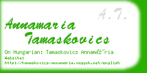 annamaria tamaskovics business card